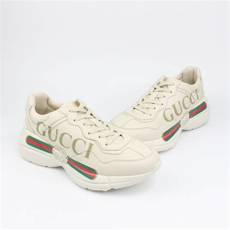 toddler rhyton gucci logo leather sneaker|gucci rhyton sneakers price.